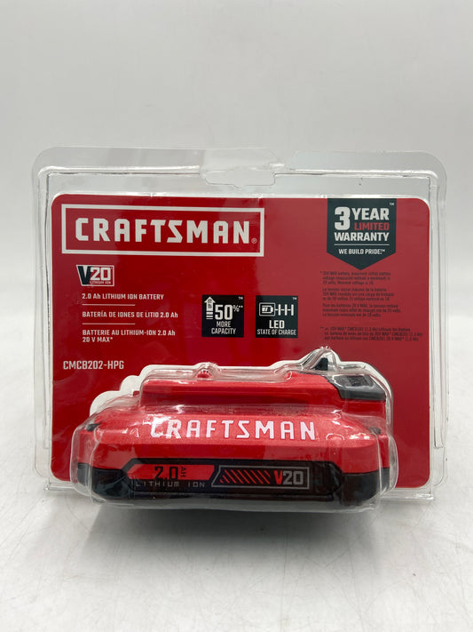 New Craftsman Lot of 3 2.0 Ah Lithium Ion Battery Rechargeable Power Tool Battery CMCB202-HPG