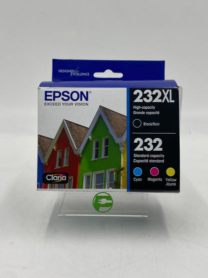 New Epson 232XL Black, Yellow, Cyan and Magenta Ink Cartridge (exp 10.2026)