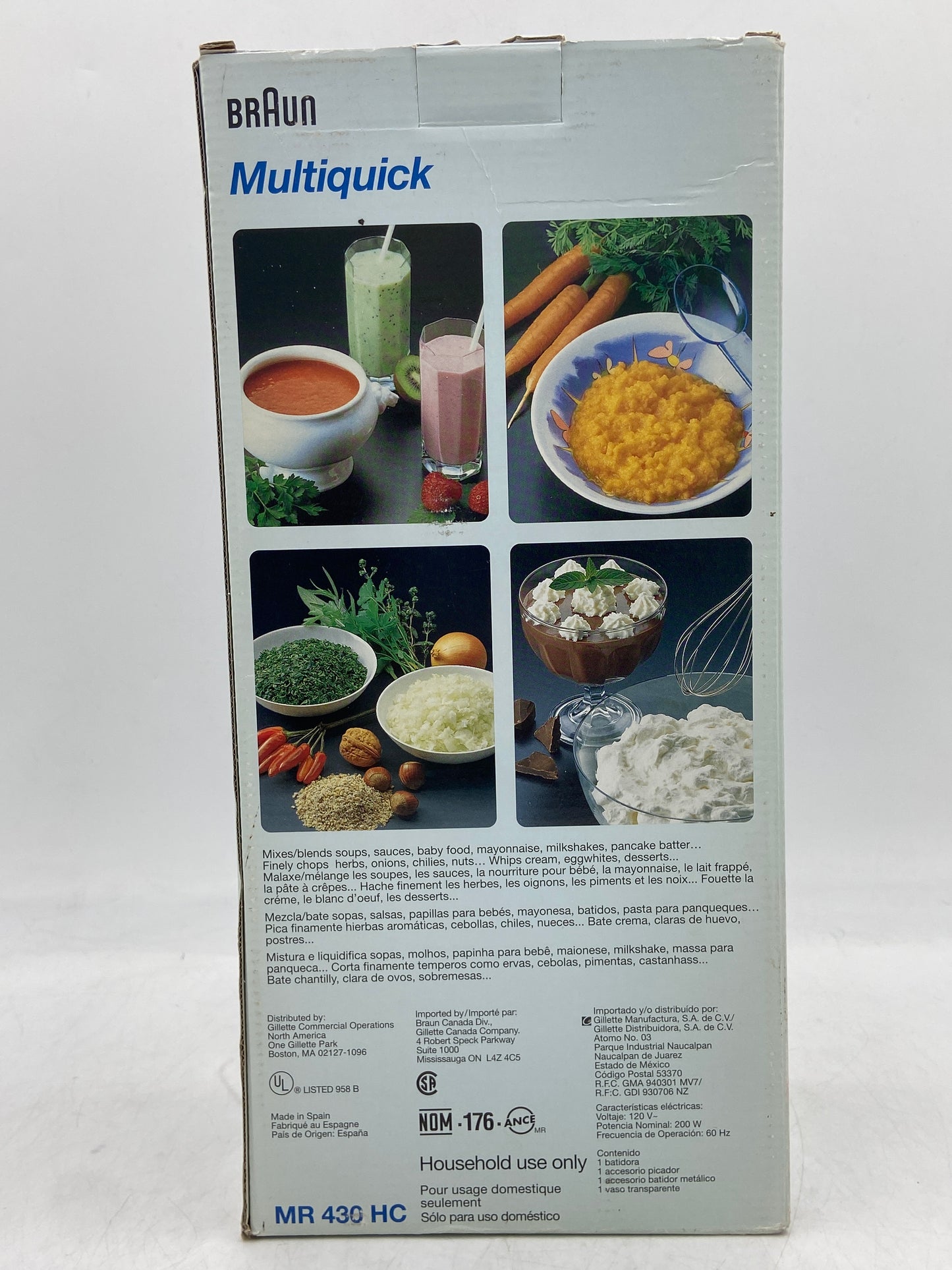 New BRAUN Multiquick Handblender MR 430 HC