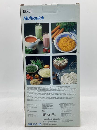 New BRAUN Multiquick Handblender MR 430 HC