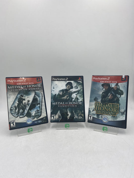 Lot of 3 Sony PlayStation 2 PS2 Games (Medal of Honor Games)
