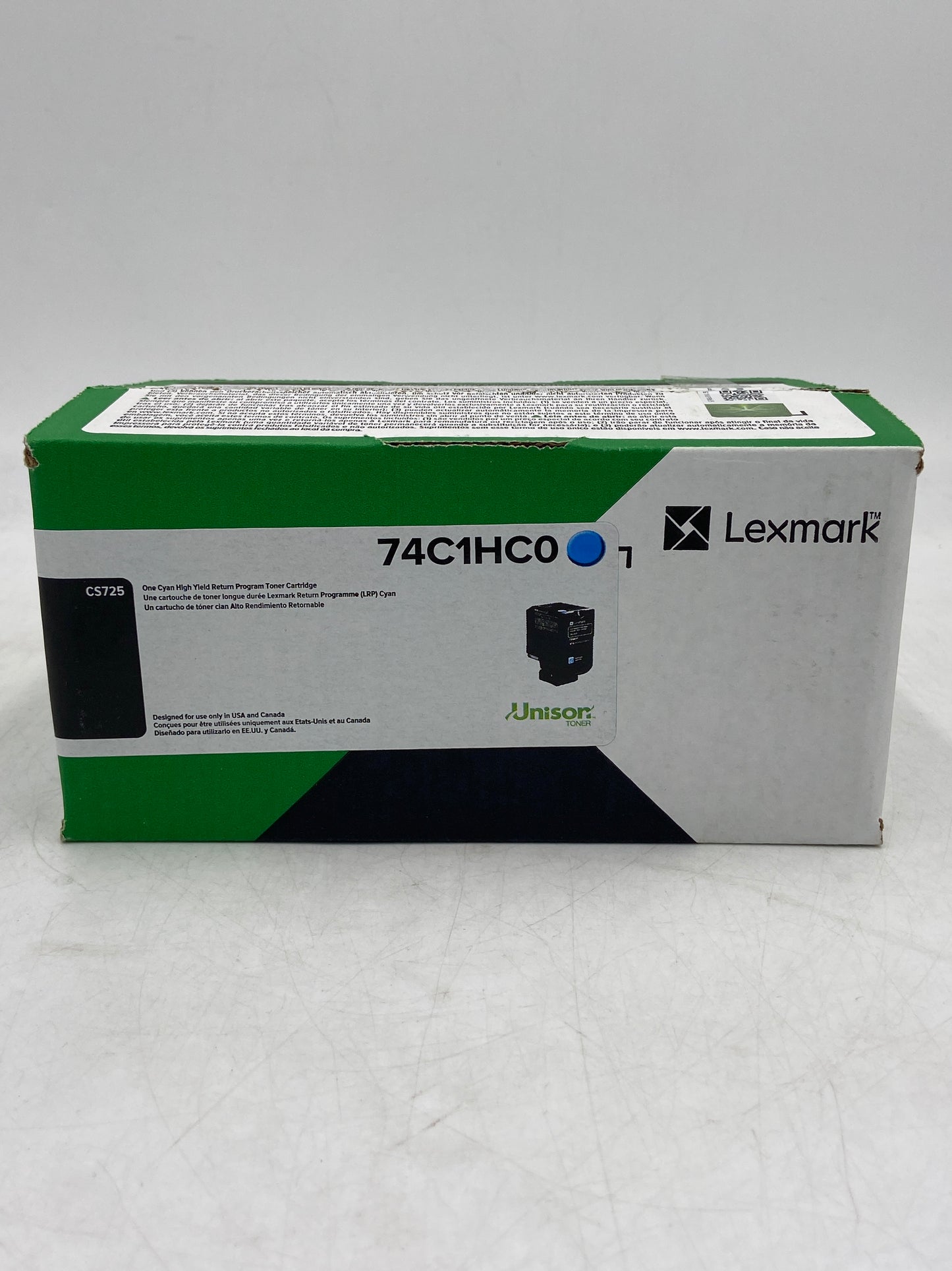 New Lexmark 74C1HC0 Cyan Toner Cartridge CS725