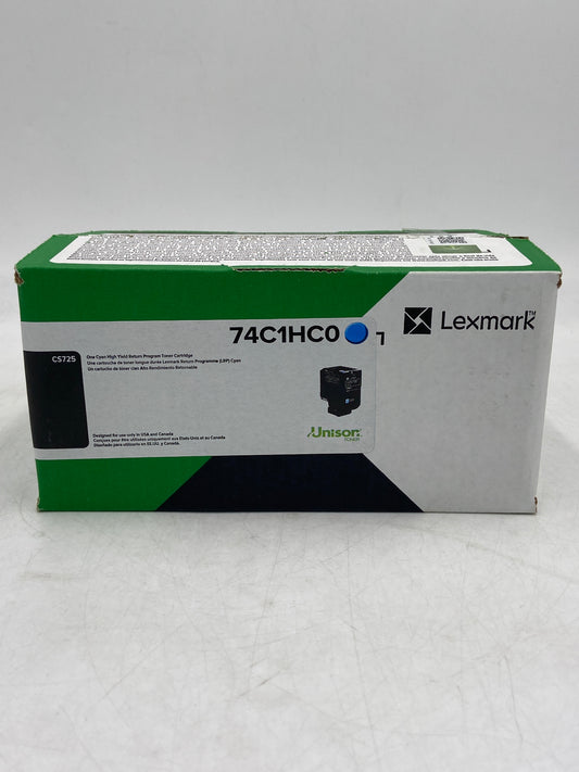 New Lexmark 74C1HC0 Cyan Toner Cartridge CS725