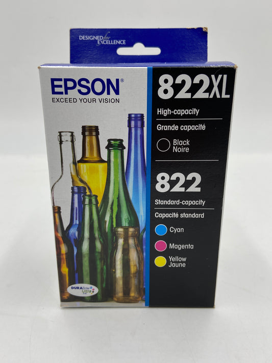 New Epson 822XL / 822 Black, Yellow, Cyan and Magenta Ink Cartridge