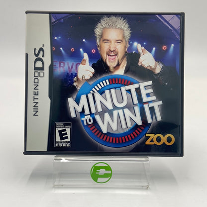 Minute To Win It (Nintendo DS, 2010) Includes Manual + Insert