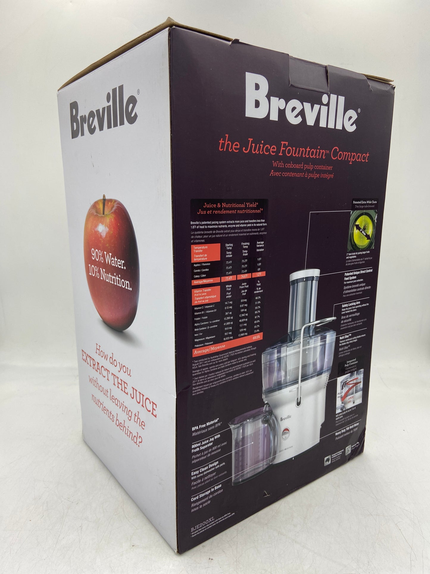 New Breville The Juice Fountain Compact Juicer BJE200XL