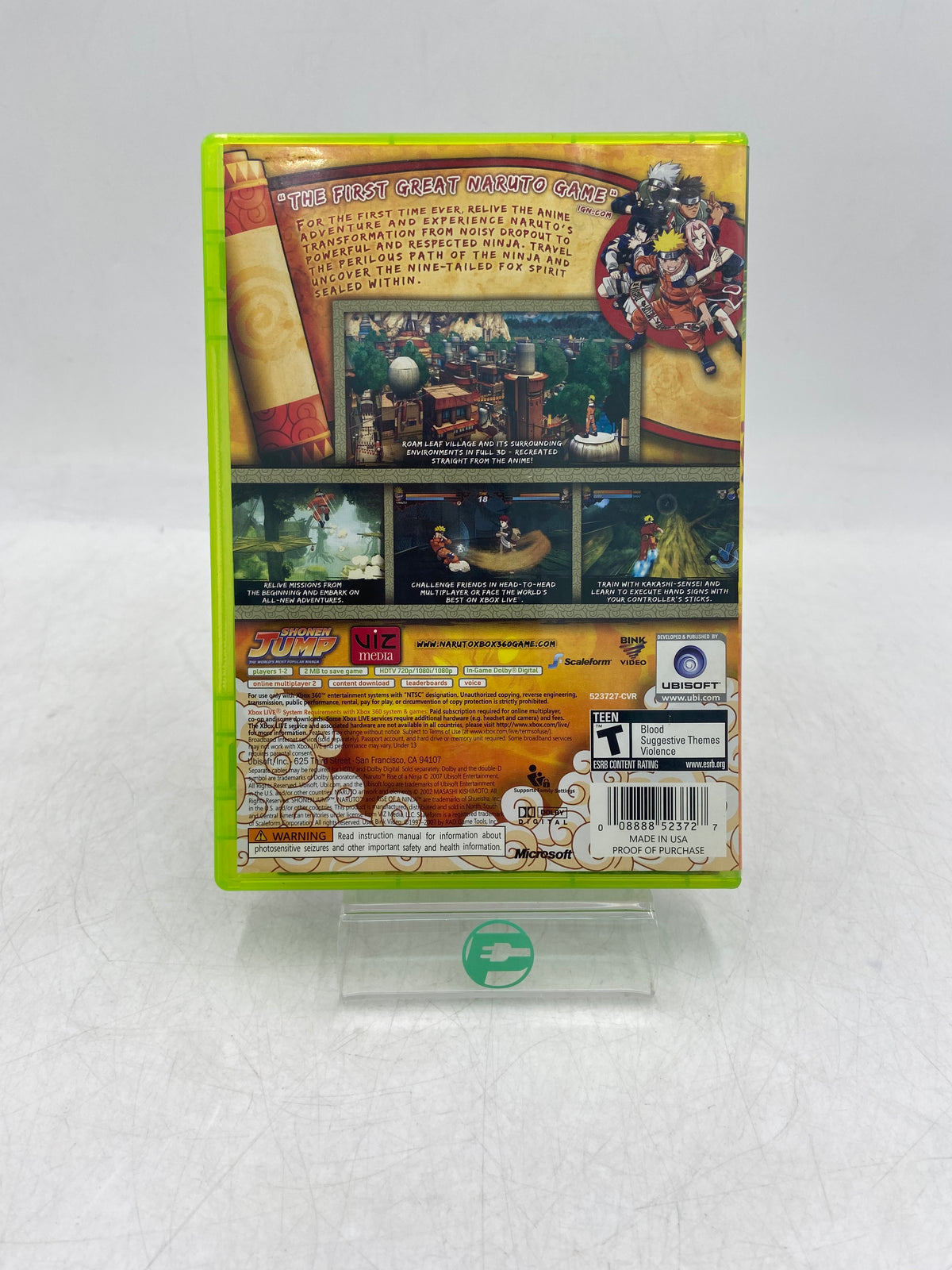 Naruto: Rise of A Ninja (Microsoft Xbox 360, 2007)