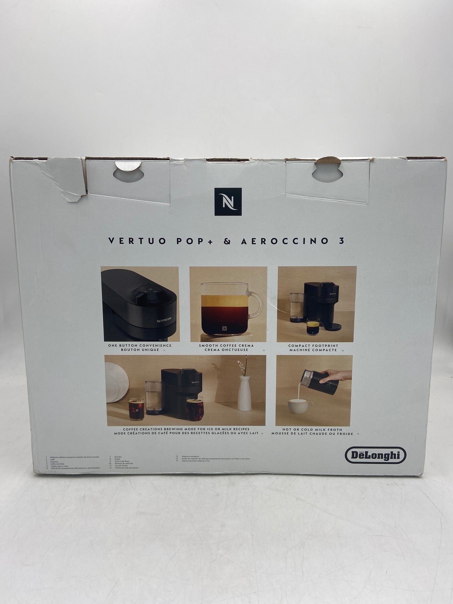 New Open Box Nespresso Vertuo Pop+ & Aeroccino 3 Compact Coffee Machine & Milk Frother 