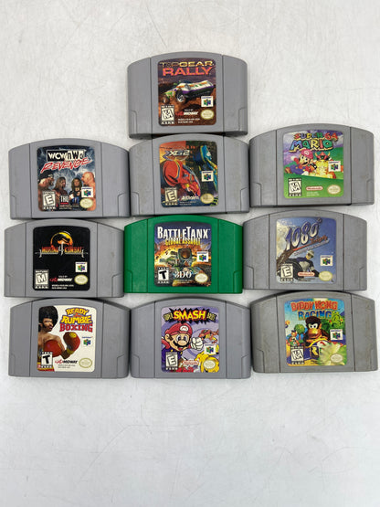 Broken Nintendo LOT OF 10 Nintendo 64 Games Mixed Cartridge Lot DAMAGED