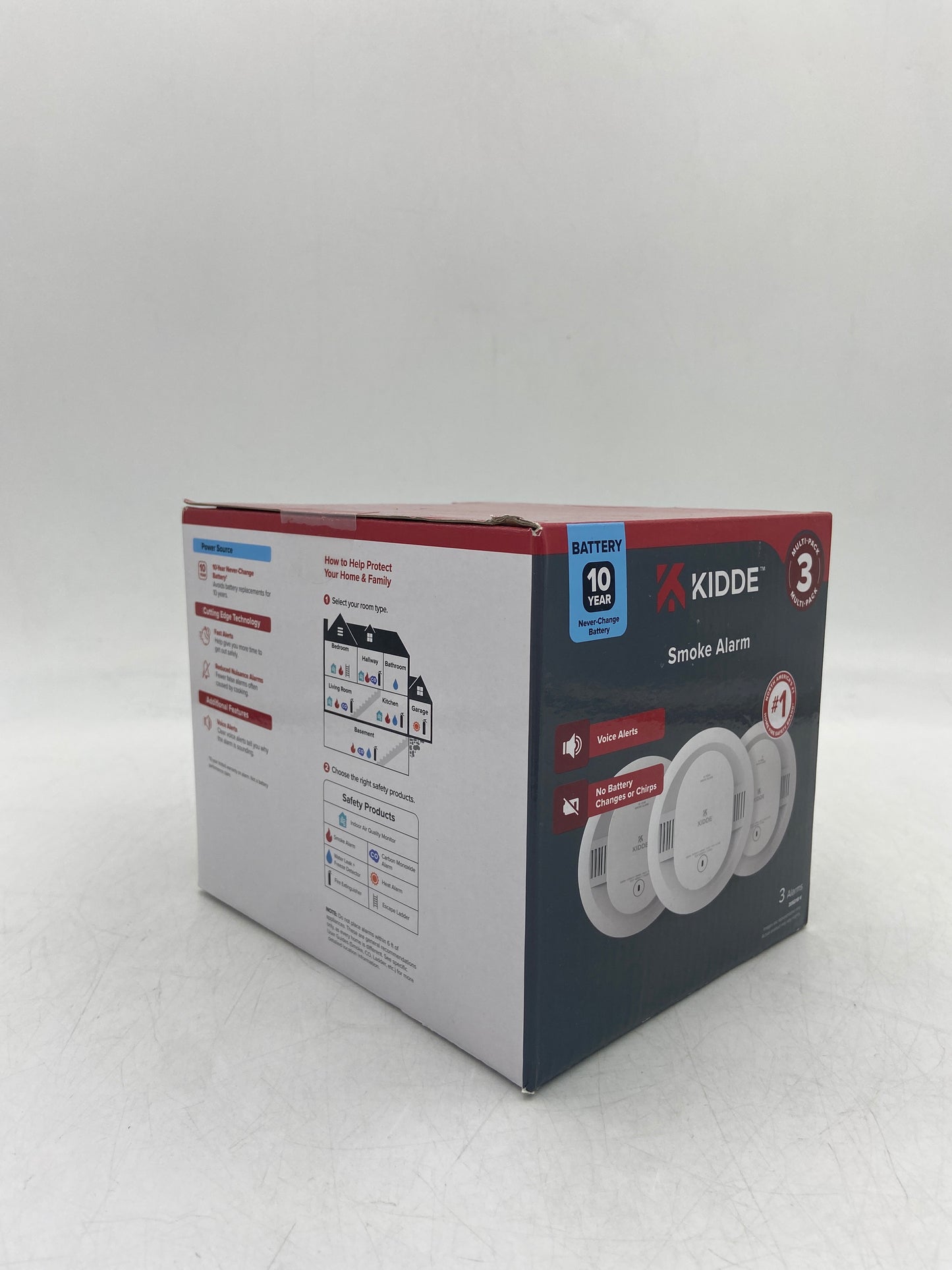 New Kidde Smoke Alarm Multipack (3-Pack) 10-Year Smoke Alarm 20SD10-V