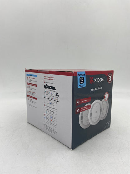New Kidde Smoke Alarm Multipack (3-Pack) 10-Year Smoke Alarm 20SD10-V