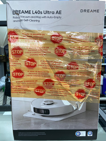 New Open Box Dreame L40s Ultra AE Robotic Vacuum Cleaner RLL77SE White
