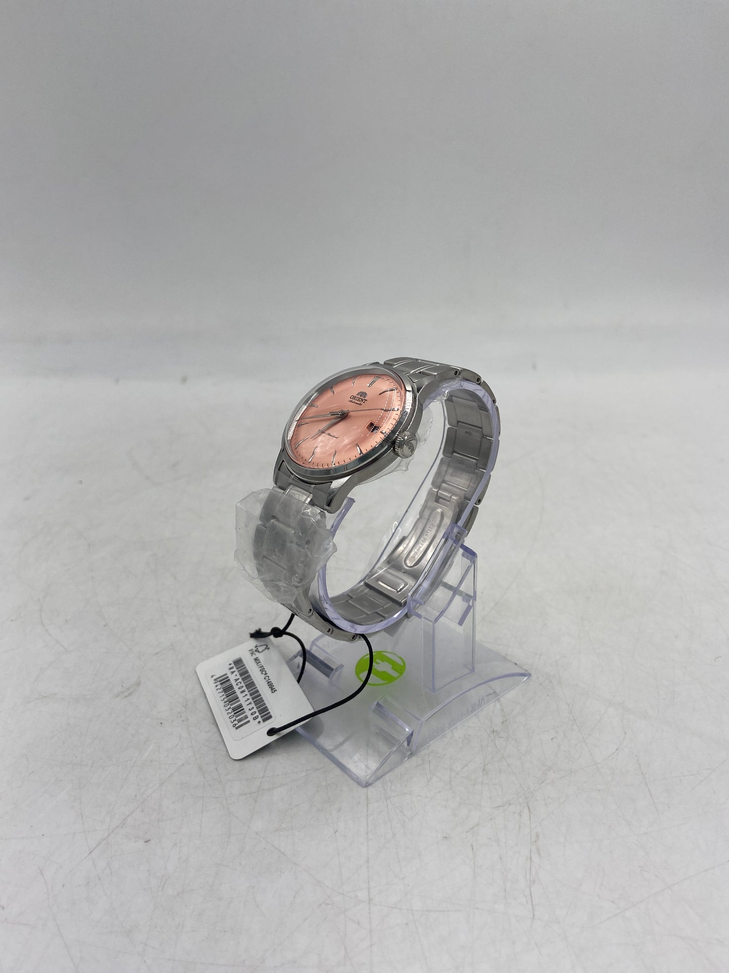 New Seiko Epson Orient Bambino Automatic Pink Dial Watch RA-AC0M11Y Stainless Steel Water Resistant Woman's Watch HAX-01V