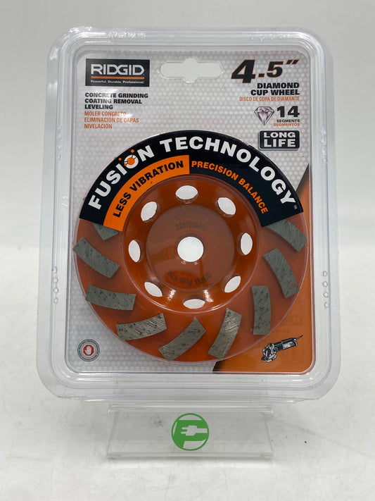 New Ridgid 4.5" Diamond Cup Wheel Concrete Grinding Wheel TAW45P1