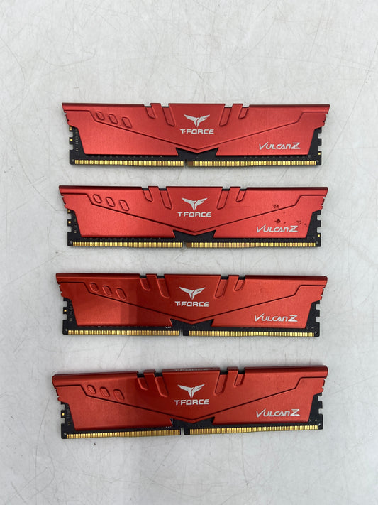 T.Force Vulcan Z 32GB (8GBx4) DDR4 300 Computer Memory RAM TLZRD48G3000HC16CBK