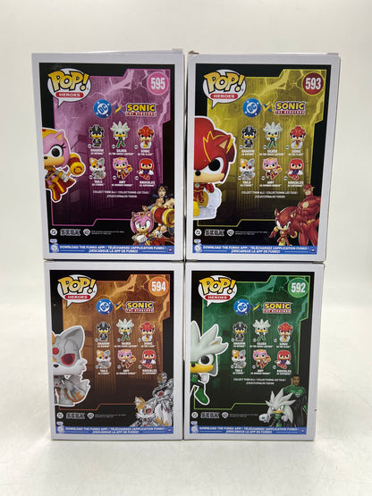 New Funko Pop DC X SONIC Set of 4 Collectible Vinyl Figure
