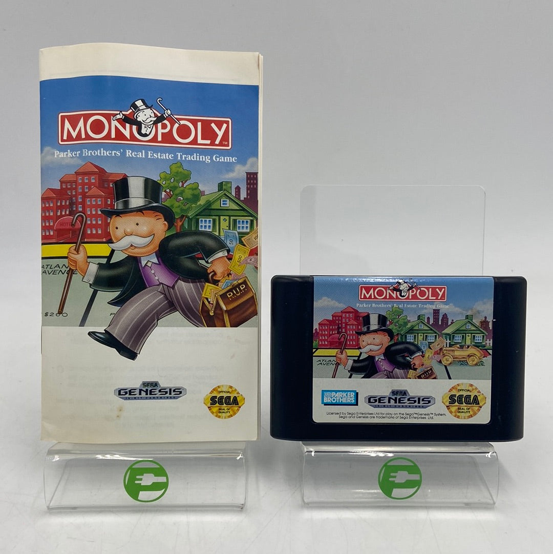 Monopoly (Sega Genesis, 1992) Parker Brothers Real Estate Trading Game