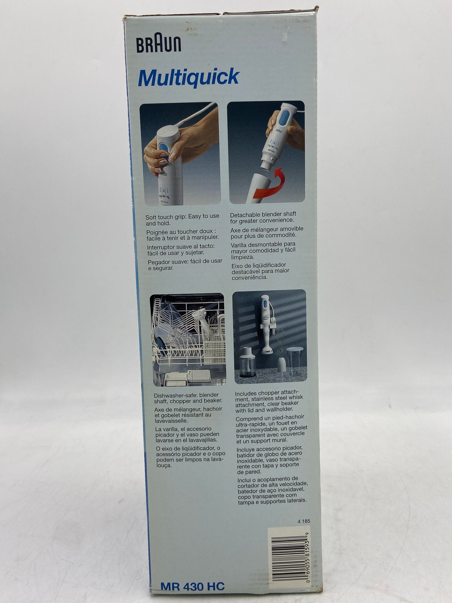 New BRAUN Multiquick Handblender MR 430 HC