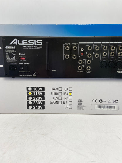 New Alesis Multimix10 Wireless 10-Channel Rackmount Mixer with Bluetooth 