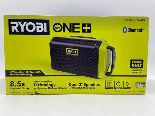 New Ryobi One+ Portable Bluetooth Speaker Green/Black PAD01B