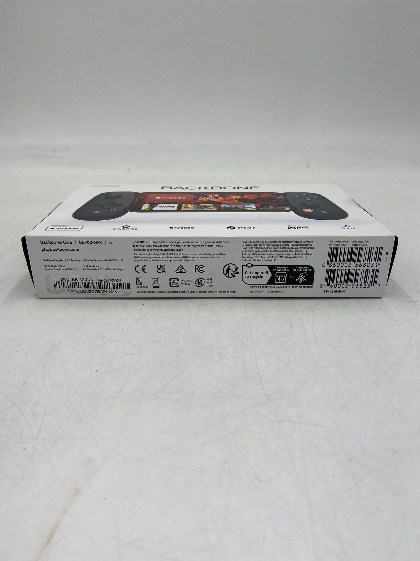New Backbone Backbone One Lightning White for Xbox Video Game Controller BB-02-B-R