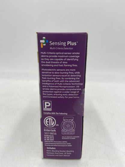 New Universal Security Instruments 3-in-1 Combo Smoke, Fire, & Carbon Monoxide