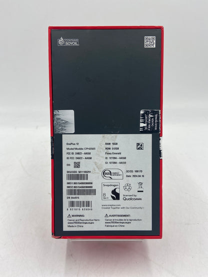 Unlocked OnePlus 12 512GB Flowy Emerald CPH2583