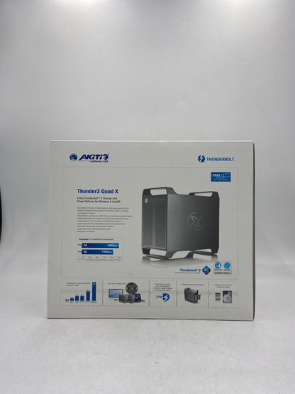 New Akitio Thunder3 Quad X 4-Bay Thunderbolt 3 Storage with Power Delivery T3QX-T3DIAY-AKTU