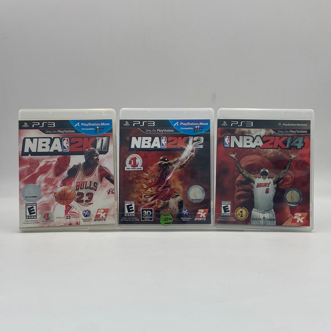 Lot of 3 Sony PlayStation 3 PS3 NBA 2K11, NBA 2K12, NBA 2K14