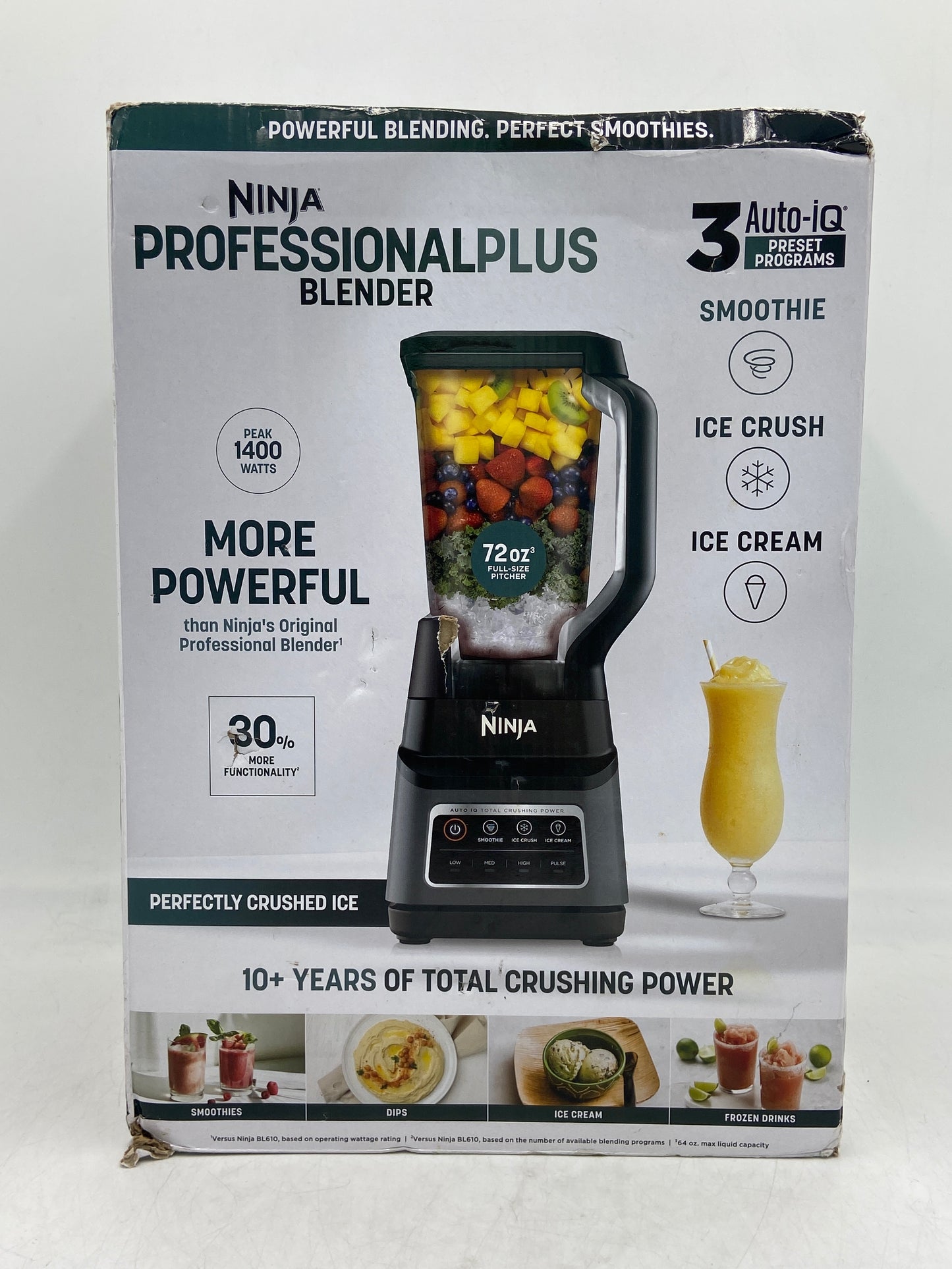 New Ninja ProfessionalPLUS Blender with Auto IQ 1400W Blender BN701