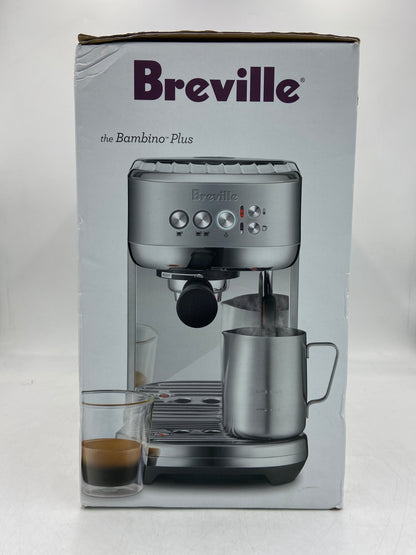New Breville The Bambino Plus Stainless Steel Coffee Machine BES500 BSS/B