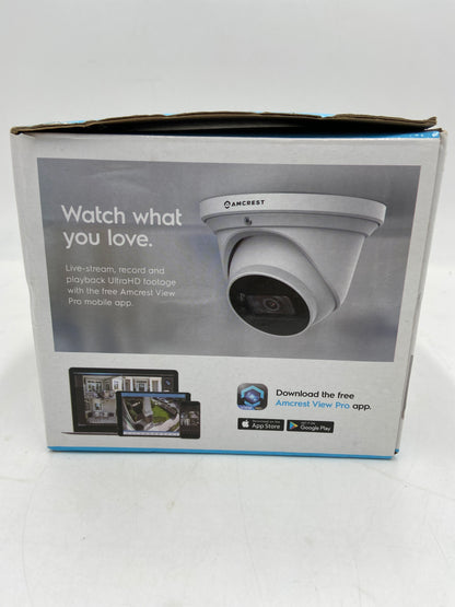 New AMCREST 8-MEGAPIXEL ANALOG Outdoor Security Camera AMC4KDM28-W