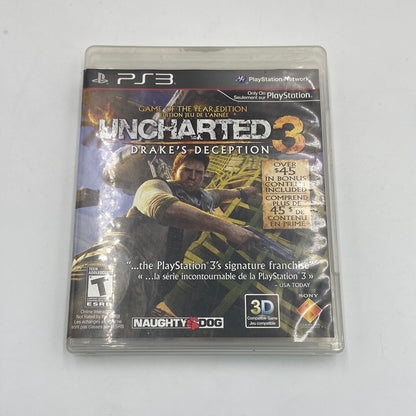 Uncharted 3: Drake's Deception (Sony PlayStation 3 PS3, 2011)