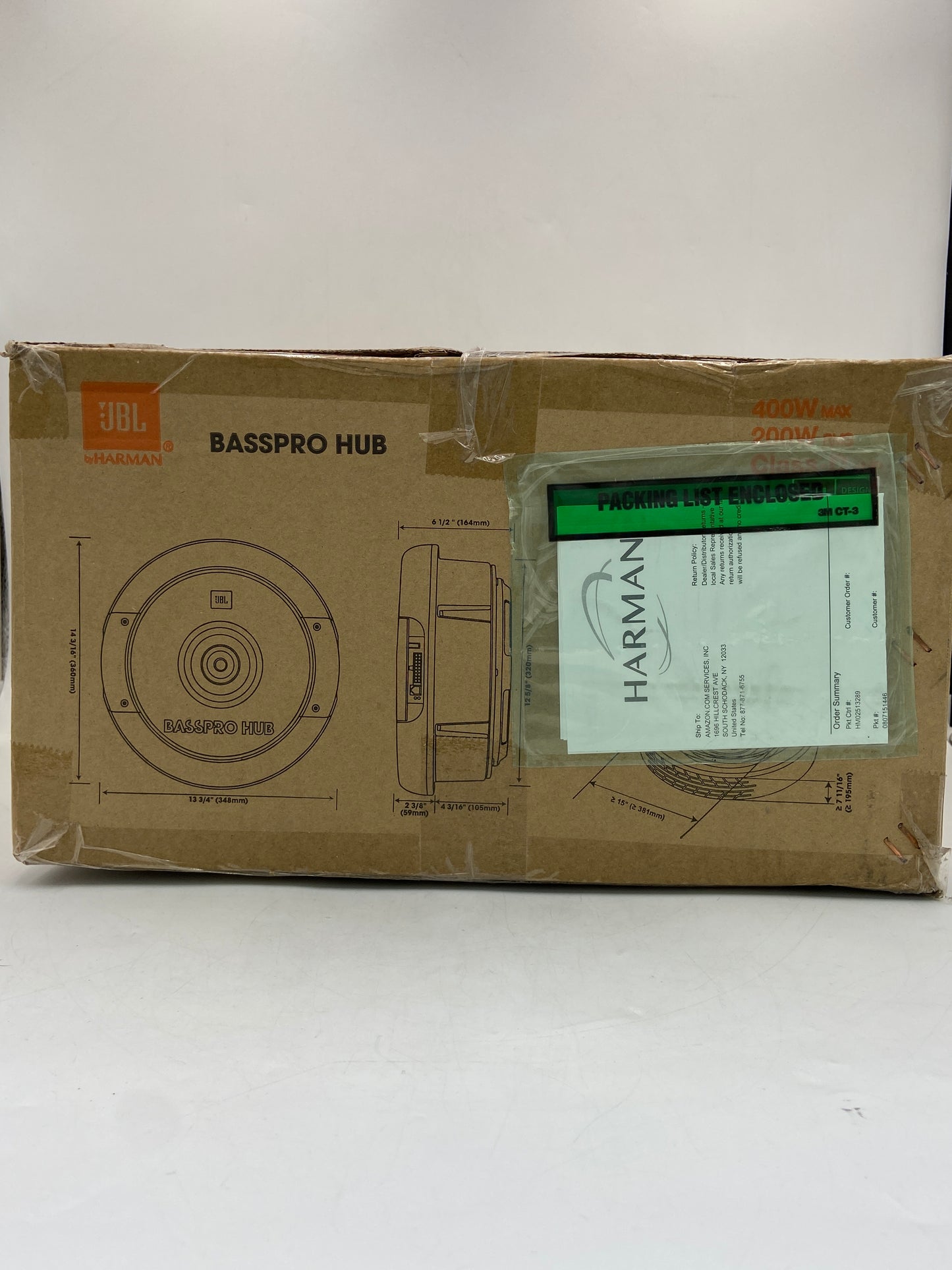 New JBL BASSPRO HUB 11" Spare Tire Subwoofer