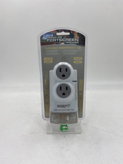 New Monster Flatscreen PowerProtect 200 Surge Guard Outlet