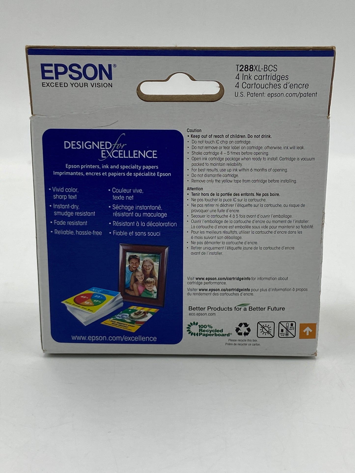 New Epson 288XL / 288 Black, Yellow, Cyan and Magenta Ink Cartridge