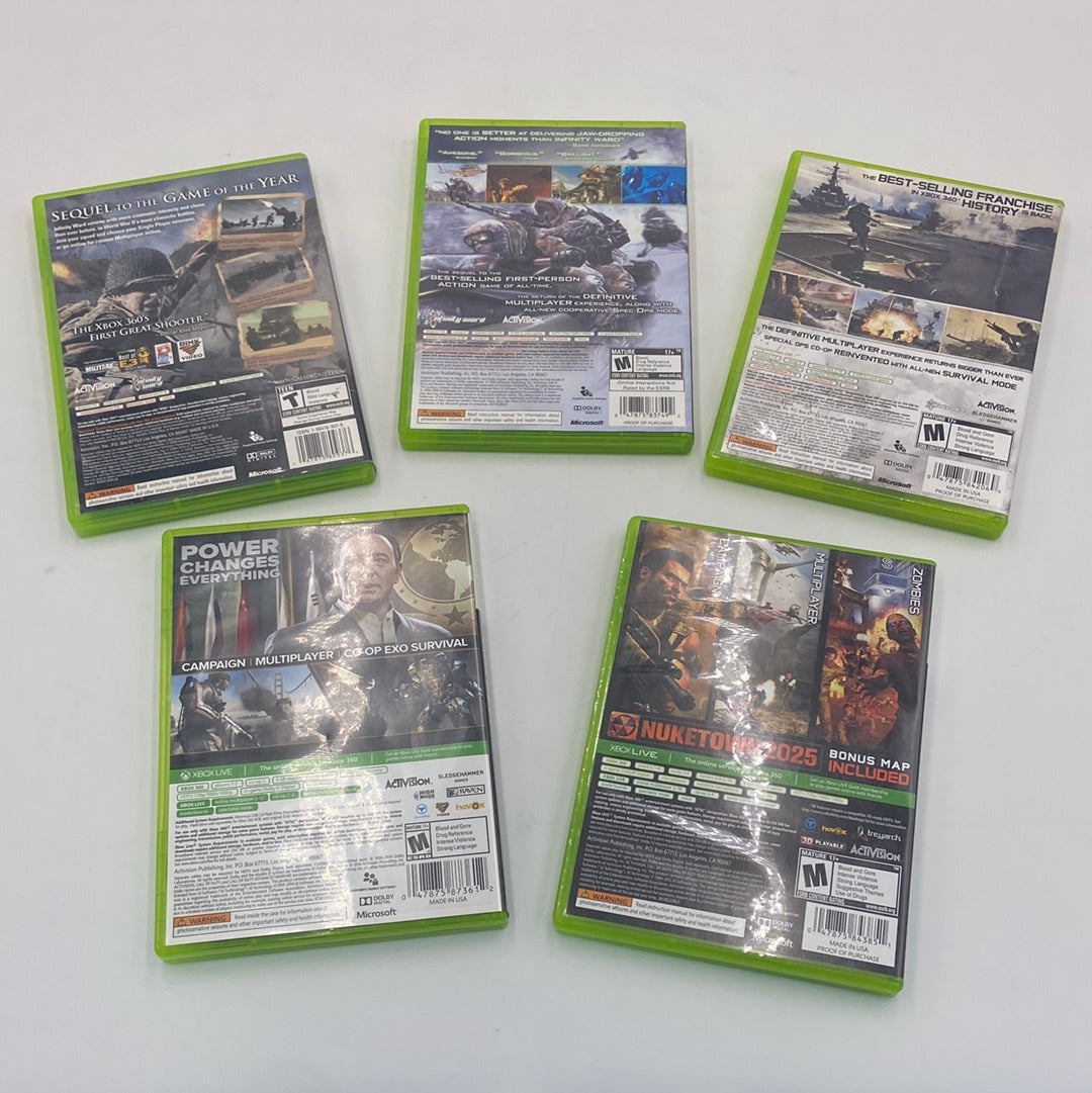 Lot of Call of Duty 5 Microsoft Xbox 360 Games