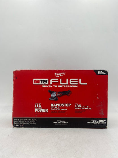 New Milwaukee 2880-20 M18 18V FUEL Cordless 4-1/2"/ 5" Grinder