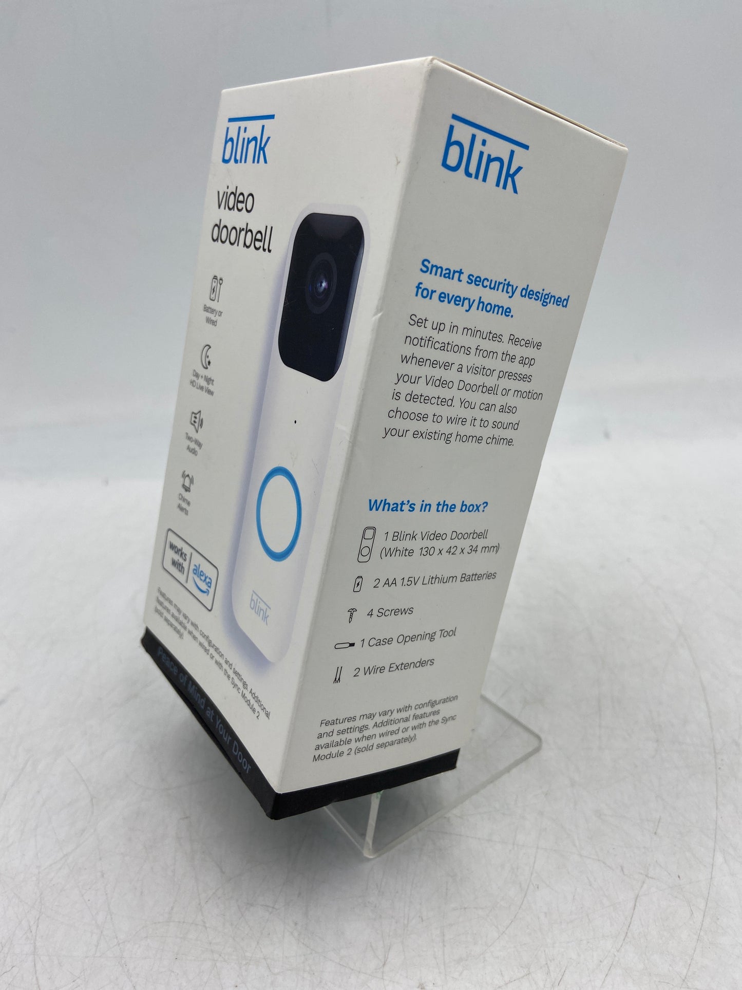 Blink Video Doorbell White Home Surveillance Camera BDM00200UW