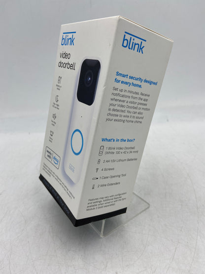Blink Video Doorbell White Home Surveillance Camera BDM00200UW