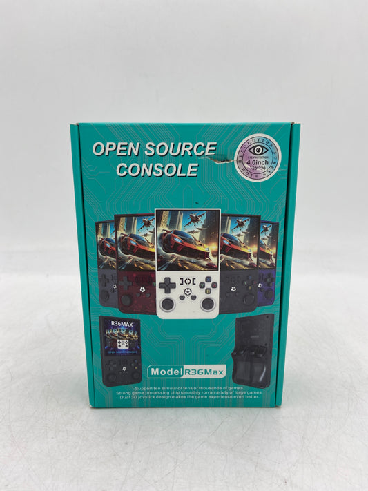 New Open Source Console Model R36MAX 4.0" IPS Screen 256G Transparent Red Handheld Retro Gaming Console R36MAX