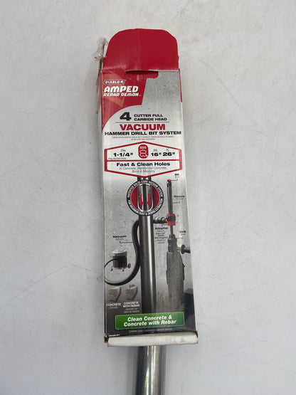 New Diablo Amped Rebar Demon 4 Cutter Full Carbide Head Vacuum Hammer Drill Bit 