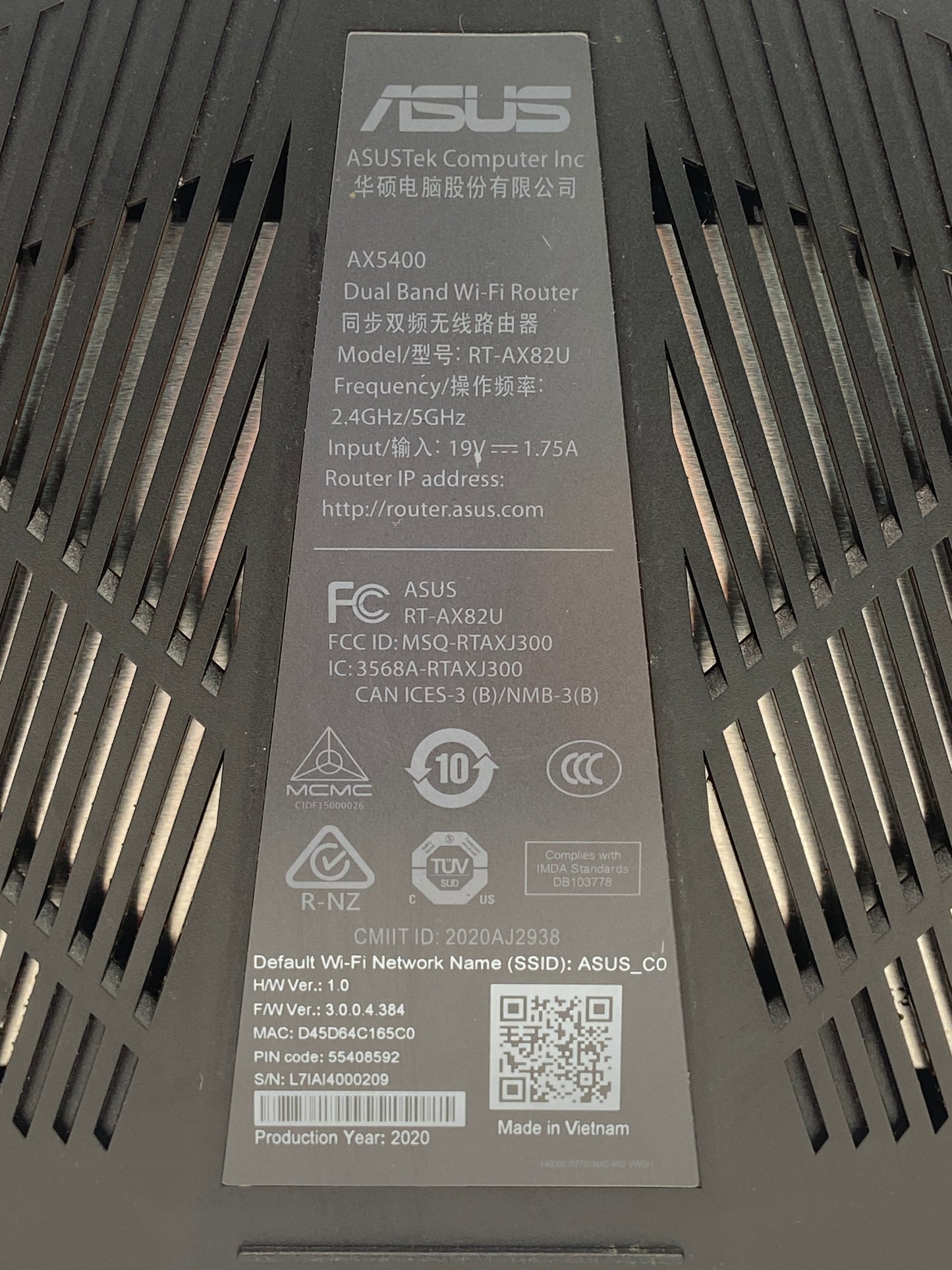 ASUS AX5400 Dual Band Dual Band Wi-Fi Router