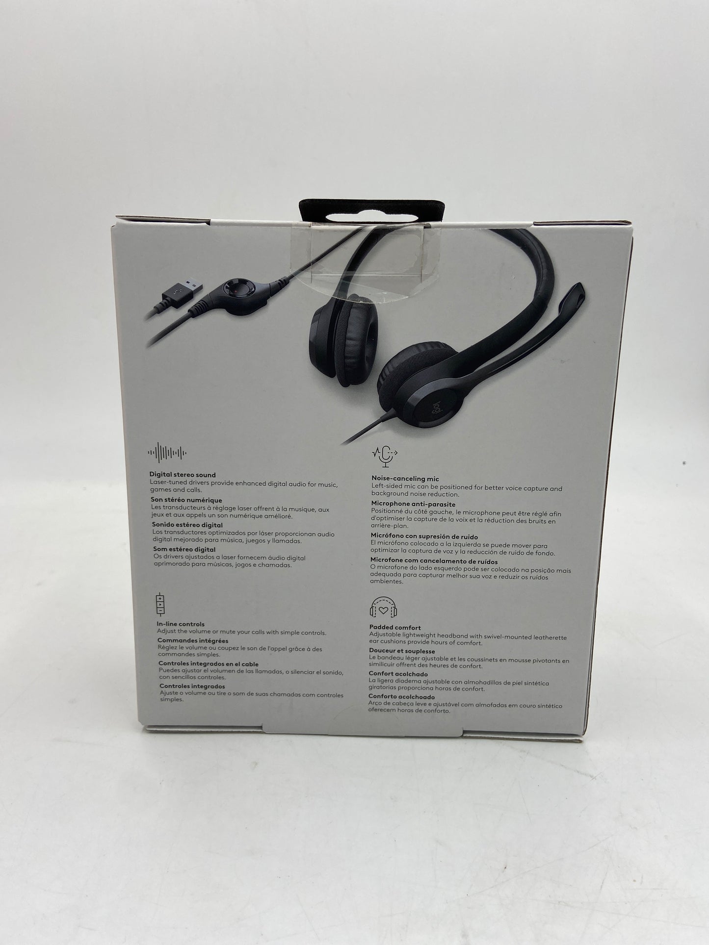 New Logitech H390 Wired Headset Black 981-000310