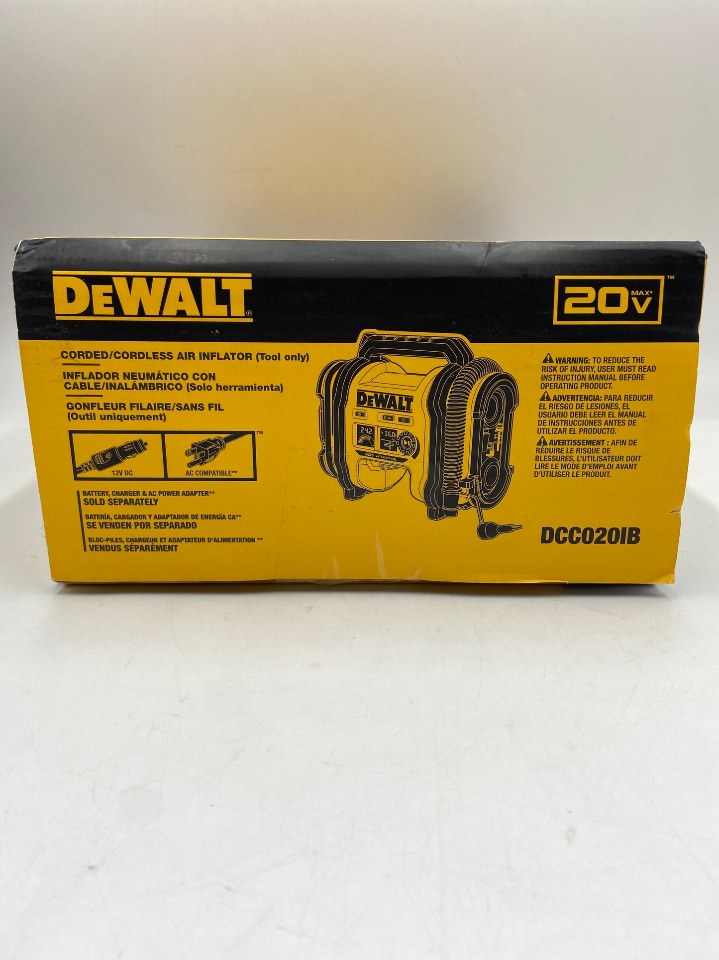 New Dewalt 20 Max V air inflator