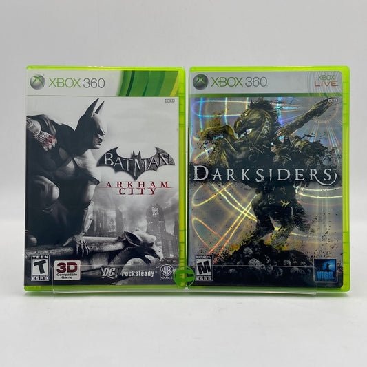 Bundle Of 2 Microsoft Xbox 360 Single Player Games Batman Darksiders