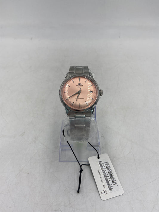 New Seiko Epson Orient Bambino Automatic Pink Dial Watch RA-AC0M11Y Stainless Steel Water Resistant Woman's Watch HAX-01V