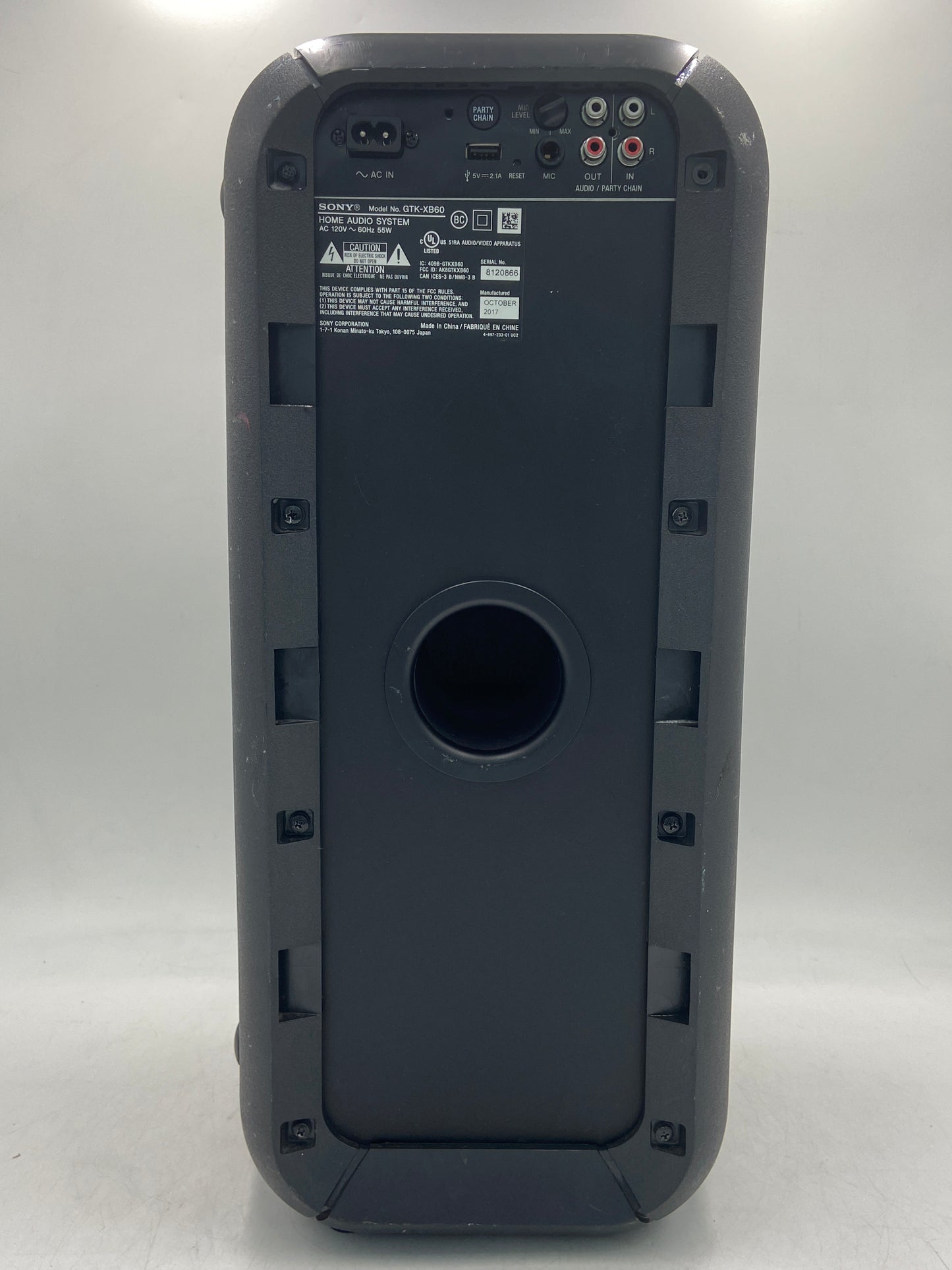 Sony GTK-XB60 Home Audio System Black GTK-XB60