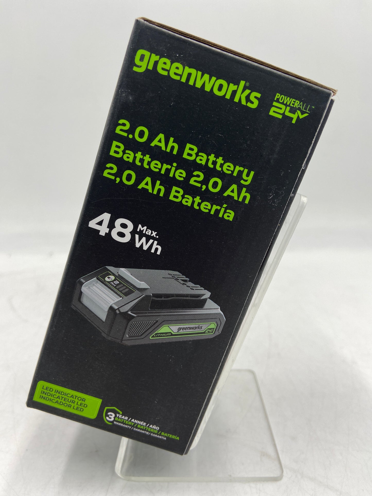 New GREENWORKS 2.0 AH BATTERY LED Indicator Rechargeable Power Tool Battery LB24A020