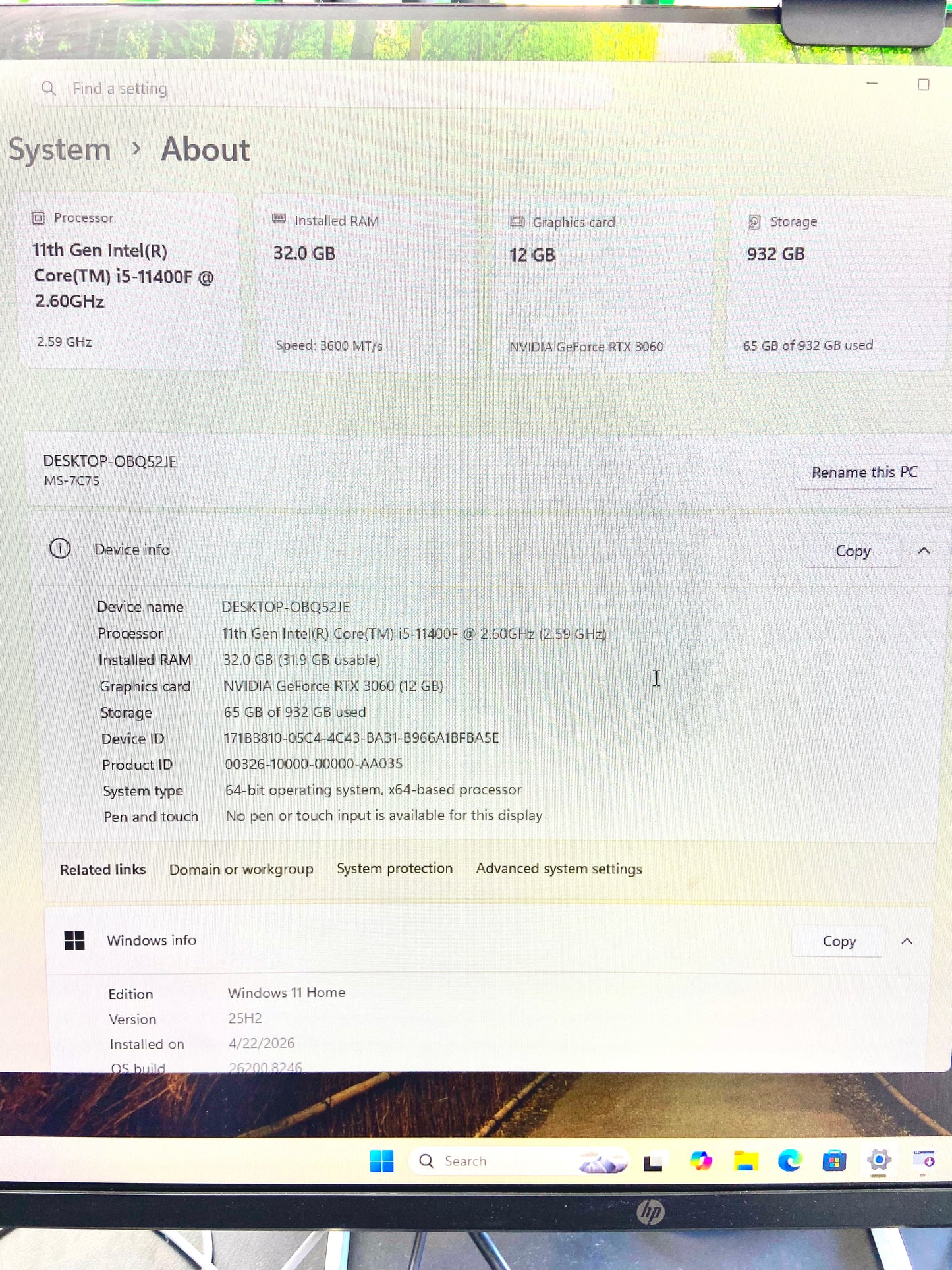 NZXT Custom PC NVIDIA GeForce RTX 3060 (12GB) Core i5-1440f 11th Gen 2.60GHz 32GB RAM